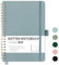 RETTACY Notizbuch A4 Dotted, Bullet Dot Journal mit 100 g/m² Dickem Papier, 55 Blatt, Notebook für Büro und Schule, Lederhülle, Grau-Blau, 21 cm x 29.7 cm