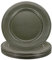 sourcing map Lot de 10 assiettes de présentation vintage en vrac, 33 cm en plastique avec perles pour assiettes plates, chargeur rond pour fête de mariage, événement, décoration de table, vert et
