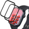 YMHML Vetro Temperato per Apple Watch Series 9/8/7 41mm, Pellicola Prottetiva 3D Copertura Totale, Durezza 9H Film Pellicola, Anti Graffio, Senza Bolle, HD Chiaro - 2 Pezzi