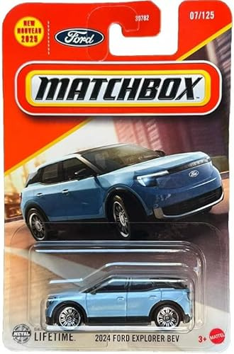 Matchbox Ford Explorer BEV Diecast Car, 1:64 Scale, Blue, 2024 Collection 07/125