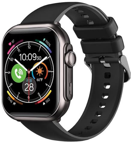 Banlvs Fitness Smart Watch per uomini e donne: Smart Watch da 1,85 pollici con 30 giorni+1000 mAh durata della batteria Making/Ricevi chiamate, frequenza cardiaca SpO2, monitoraggio del sonno, 120+