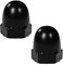 HuadaXtai Lot de 2 Cache-boulons de Toilettes, Jolis et Pratiques, pour Salle de Bain, Noir