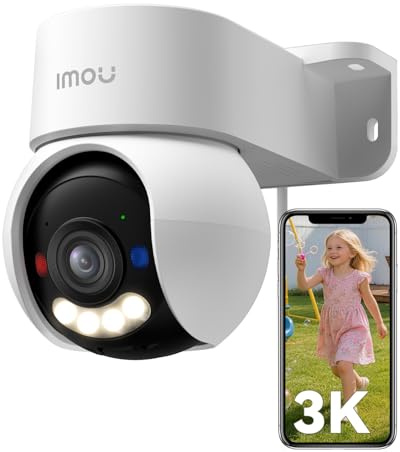 Imou 5MP Cámara Vigilancia WiFi Exterior, Cámara IP Vigilancia de Seguridad | 360° PTZ, AI Detección de Humano, Seguimiento Automático, Sirena, Visión Nocturna Color 30M, Audio Bidireccional, Talos