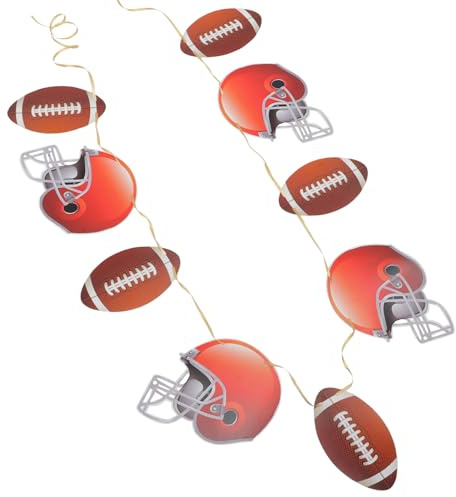 TOYZFRIENDY American Football Banner Rugby Party Wimpelkette Sportliche Fußball Dekoration für Geburtstag Party Fotorequisite Bunte Girlande für Innen Außen
