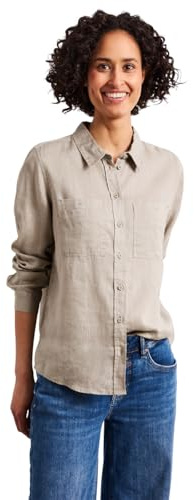 Street One Langarm Bluse mit Brusttaschen Timeless beige 40
