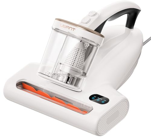 uwant M600 Aspirapolvere Antiacaro Battimaterasso A Ultrasuoni | Aspirapolvere per Tappeti 15000 Pa, Battitappeto Luce UV-C, Display LED, Aria Calda 65°C, Rimozione e Sterilizzazione Acari