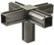Alberts 426408 XD-Rohrverbinder | Kreuzstück und einem weiteren rechtwinkeligen Abgang | Kunststoff, schwarz | 20 x 20 x 1,5 mm