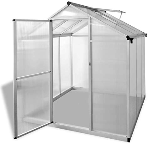 vidaXL Gewächshaus UV-beständig Wärmedämmung Gartenhaus Treibhaus Tomatenhaus Pflanzenhaus Frühbeet Garten Verstärktes Aluminium 3,46m²