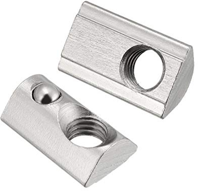 sourcing map Roll-In Feder M8 T Nut, Roll Ball Elastische Muttern für 4040 Series Aluminium Extrusion Profil, 10 Stück