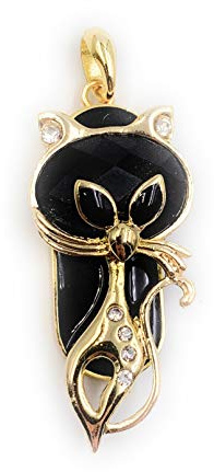 H-Customs Pendentif clé USB Cat Alien Black Golden 64 Go USB 2.0