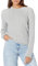 Amazon Essentials Pull Doux à Col Rond et Manches Longues Type Pêcheur, Maille Torsadée (Disponible en Grandes Tailles) Femme, Gris Clair Chiné, S