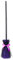 PRETYZOOM Halloween Witch Broomstick Costume Ornament Realistic Wizard Flying Broom Stick Accessory for Ball Kids Adults (Purple)