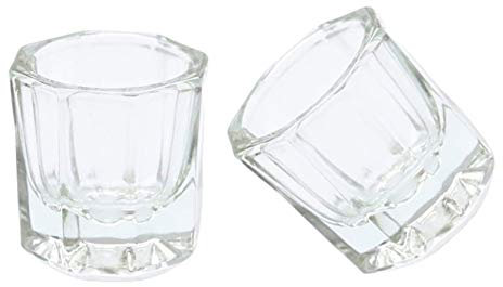 Cris nails 5 vaso de cristal para uñas de polvo acrilico, liquido para la manicura uñas