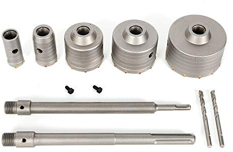 Juego de brocas de perforación de 9 piezas, diámetro de 30/40/68/80/100 mm, para hormigón, broca perforadora SDS Plus