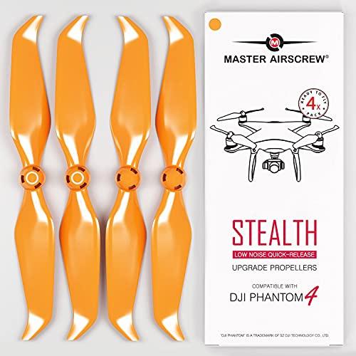 Master Airscrew Stealth Propeller kompatibel mit DJI Phantom 4 - Orange, 4 Stück