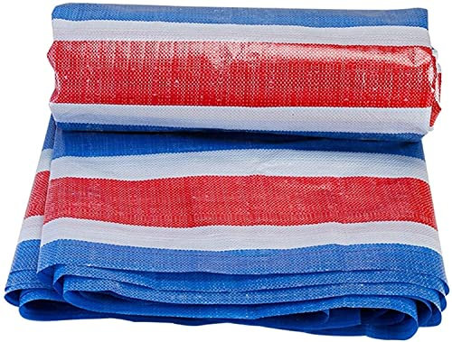 LIOYUHGTFY Plane Für Außenbereich Plane Camping LKW Plane Sonnendach-Planen-Schatten-Tuch Planen-Plastikfolie verdicken wasserdichtes gestreiftes Tuch Regenfestes Tuch 1030(Size:16.4X164ft/5X50m)