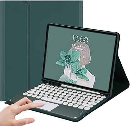 PboyiqiS Keyboard Case for iPad Air 11inch (M3 2025/M2 2024)/M2 11inch/Air 5 /Air 4, Touchpad Detachable Keyboard Case with Pencil Holder, Slim Folio Cover for iPad Air 7th/6th/5th/4th Gen, Teal