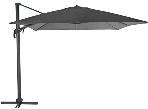 Hespéride - Parasol déporté hexagonal Éléa Anthracite & Graphite