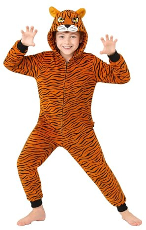 A2Z 4 Kids Animal Onesie for Kids Girls Boys Super Soft Costume for Children Onesie - E.S Tiger 9-10.