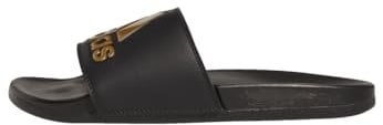 adidas Unisex Adilette Comfort Slides, Core Black/Gold Metallic/Core Black, 37 EU