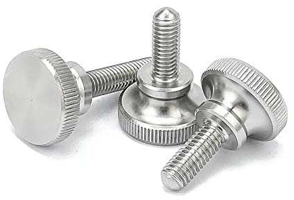 4 Stück M4×35mm 304 Edelstahl Knurred Daumenschrauben mit Schulter, Handgriff Bolzen