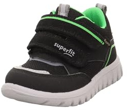 Superfit SPORT7 Mini Lauflernschuh, SCHWARZ/GRÜN 0020, 22 EU Schmal