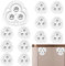 12 Stück Möbelrollen Klein Selbstklebendes Lang anhaltende Haftung, Mini Kugelrollen für Möbel mit 3 Stahlkugeln, Rollen für Möbel Klein 360-Grad-Drehung, Möbelrollen Selbstklebend Caster Wheels