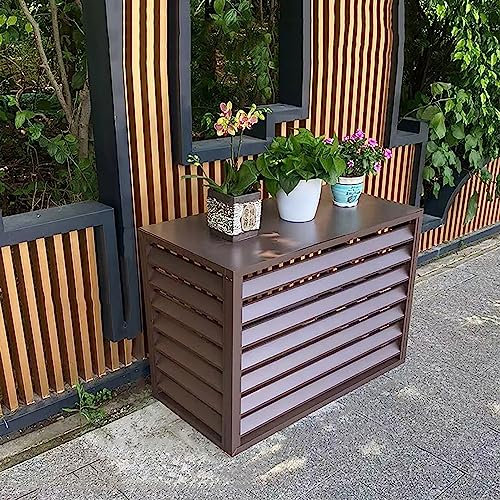 Cubierta De Aire Acondicionado Exterior,Cubre Aire Acondicionado Aluminio,Paneles De Valla De Privacidad Al Aire Libre,Rejillas Protectoras para Bombas De Calor,Protección contra La Lluvia Y El Sol (