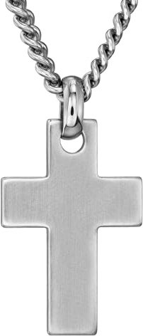 Traveller Kreuz Anhänger mit Kette - Herren - Edelstahl - Made in Germany - 2 cm - 50 cm - 171007