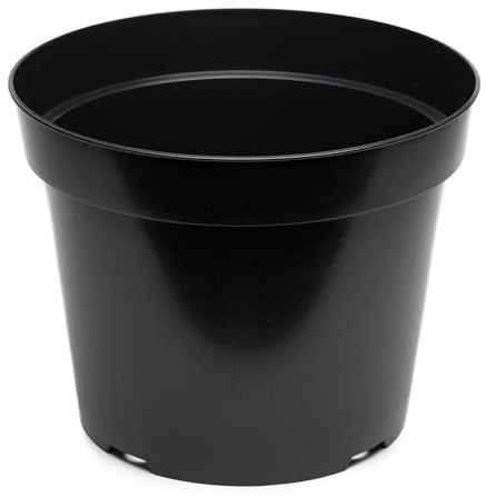 EarlyGrow 2-Pack 15 Litre Round Plastic Plant Pots Nursery Herb Flower Planters Horticulture, Hydroponics, Indoor/Outoor, Household and Garden Plants, Fruits and Vegetables
