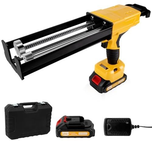 Electric Cordless Caulking Gun Dripless Double Cartridge Adhesive Epoxy Gun Automatic Power Dual Component Professional Caulking Gun 1：2