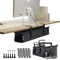 Ascrono CableCare, No Drill Under Desk Cable Management Tray Black 27.3, Desk Cord Organizer For Desk Wire Management, Clamp/Screw Mount Cable Tray upto 30kg for Cable Management Under Desk