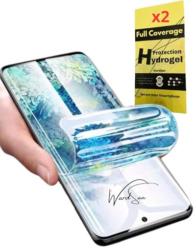 WardSan [2 piezas para Xiaomi REDMI NOTE 13 5G 6.67 – Película protectora de pantalla de hidrogel 3D con soporte para teléfono dedo para selfie | Antichoque | Compatible con carcasas | Película