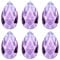 PATIKIL K9 Crystal Pendants Teardrop Beads, 6 Pack 38mm Chandelier Prisms Parts Hanging Beads DIY Lamp for Arts Crafts Decoration, Light Purple