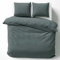 Cotton Castle Bettwäsche Bettgarnitur Bettbezug 100% Baumwolle 135x200 155x220 200x200 200x220, Farbe:Dunkelgrau, Größe:200 x 220 cm