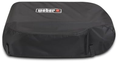 Weber Premium Abdeckhaube für Slate 43 Plancha Grill, atmungsaktiv UV- und wasserbeständig, Schutz vor Wind und Wetter, Grillcover, BBQ-Abdeckung - Schwarz (3400112)