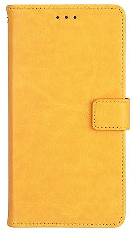 BMPNLSZ Handyhülle für Fairphone 5 Hülle Leder, Premium Leder Flip Case Schutzhülle Tasche Handytasche für Fairphone 5 Handy Hüllen Cover (6,46) - gelb-HZFM