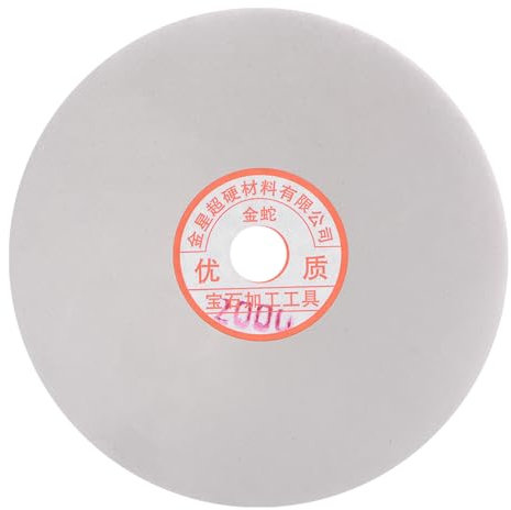 sourcing map Diamond Sanding Grinding Disc, 6-Inch (150mm) Grit 2000 5/8 Arbor Hole, Flat Lap Disk Polishing Discs Abrasive Wheel for Gemstone Tile Porcelain Glass Stone Metal