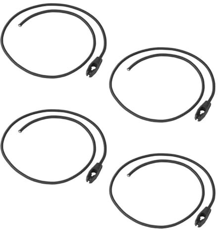Multibros 4 Stück elastische Befestigungskordel 100 cm – mit Schnellverschluss – verstellbar – Ø6 mm – bis 150 cm dehnbar – 70 kg Tragkraft – für Camping, BAU, Outdoor, Zeltstangen