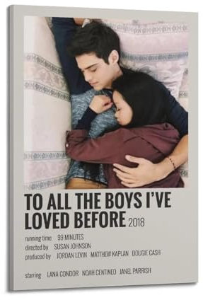 Filmposter To All The Boys I've Loved Before, TV-Serie, Kunstposter, Druck, Poster für Hausbau, ästhetische Dekoration, Leinwand, Wandkunst, Schlafzimmerdekoration, 60 x 90 cm, Rahmenstil-2