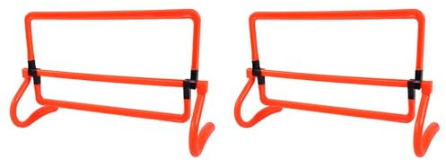 POENVFPO 10-teilige Trainingshürden, 4 Höhenverstellungen, Faltbares Design, für Fußball, Basketball, Baseball und Andere Sportartikel