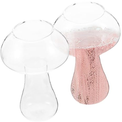 Amosfun 2stücke Pilz Form Trinktassen Glas Neuheit Für Party Geburtstag Hochzeit Festival Urlaub Weihnachten