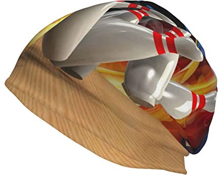 zerosevenee Hummingbirds on Hibiscus Große Beanie-Mütze für Herren und Damen, Strickmütze, Totenkopfmütze, Krebsmütze, Chemo-Kopfbedeckung, Ice and Fire Bowlingball, Einheitsgröße