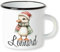 GRAZDesign Weihnachtstasse Ente Kindertasse mit Namen personalisiert Emaille Bruchsicher für Kinder 250ml