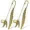 Goldener Schnatz Lesezeichen - Lesezeichen Feder- 2Pcs Harry Metall Lesezeichen - Perfektes Geschenk für Leseratten, Kinder, Lehrerinnen - Feder Anhänger