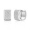 ALEXCRAFT Zirkonia Dicke Eckige Ohrringe Silber 925 Creolen Eckig Silver Hoop Earrings für Frauen Freundin Mama Mädchen