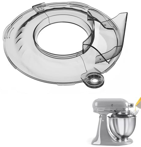 Pouring Shield for KitchenAid Tilt Head 4.5-5QT Mixer Stainless Steel Bowls (Only),Food Grade Pouring Shield Mixers Bowl Cover Splash Guard for Kitchen aid Accessories and Attachments,Upgraded