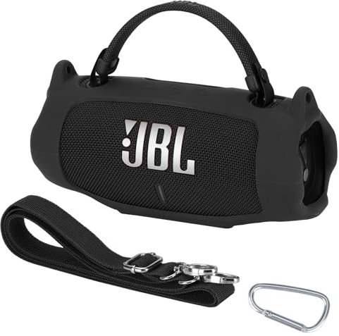 Peyyargo Custodia in Silicone Compatibile con JBL Charge 6 Speaker Portatile (Nero)