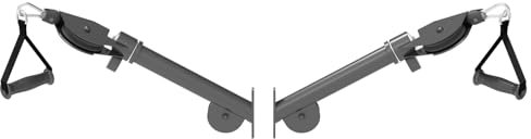 Sport-Thieme Kabelzug Auslegeranbau Kraftstation 600 | Zubehör für Fitnessgerät | Anbaustation mit Griff und Karabiner | Stahl | Anthrazit | 128x40,5x21 cm 9,5 kg | 95 kg Belastung