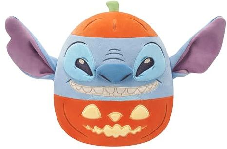 Squishmallows Original 8-Inch Disney Stitch in Pumpkin – Official Jazwares Halloween Plush (Little)